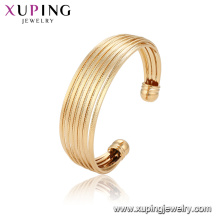 52136 Xuping China brazalete de lujo plateado oro de la manera del diseño único al por mayor para las mujeres